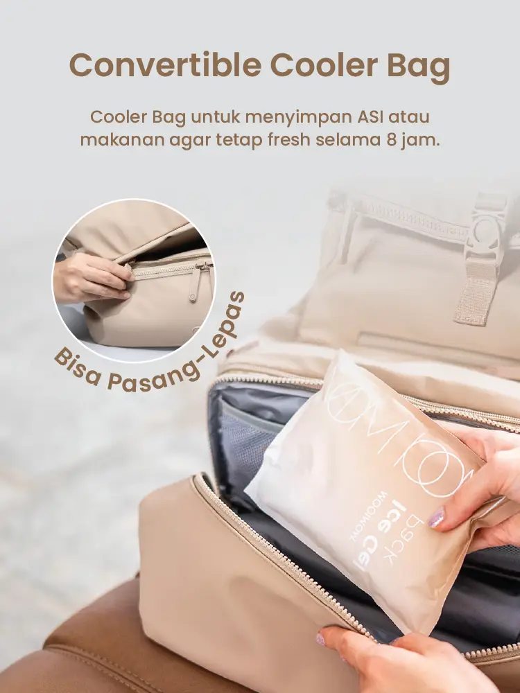 MOOIMOM On-the-Go Diaper & Cooler Bag description image
