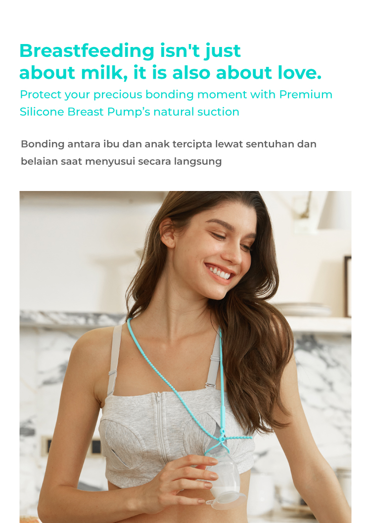 MOOIMOM Premium Silicone Breast Pump Package - Penampung ASI Silikon Premium description image