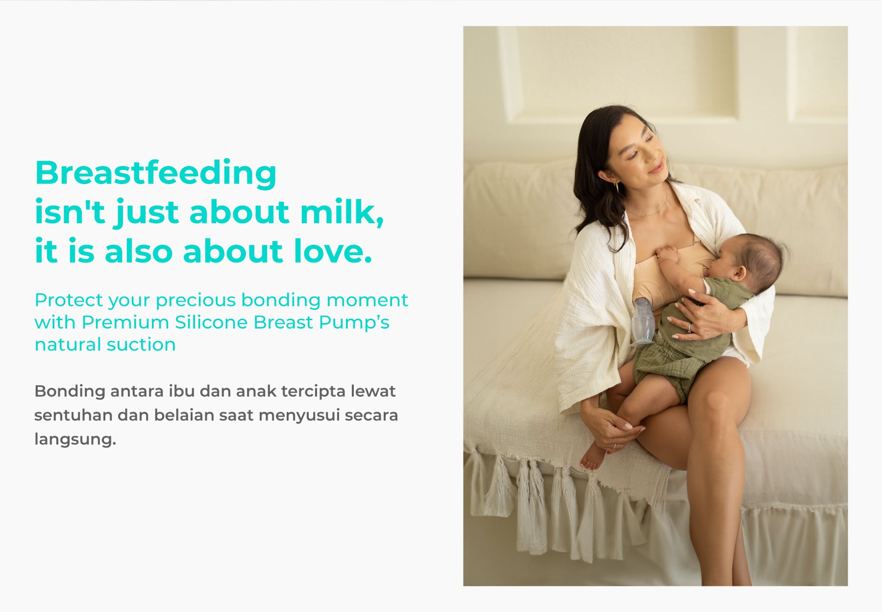 MOOIMOM Premium Silicone Breast Pump Package - Penampung ASI Silikon Premium description image