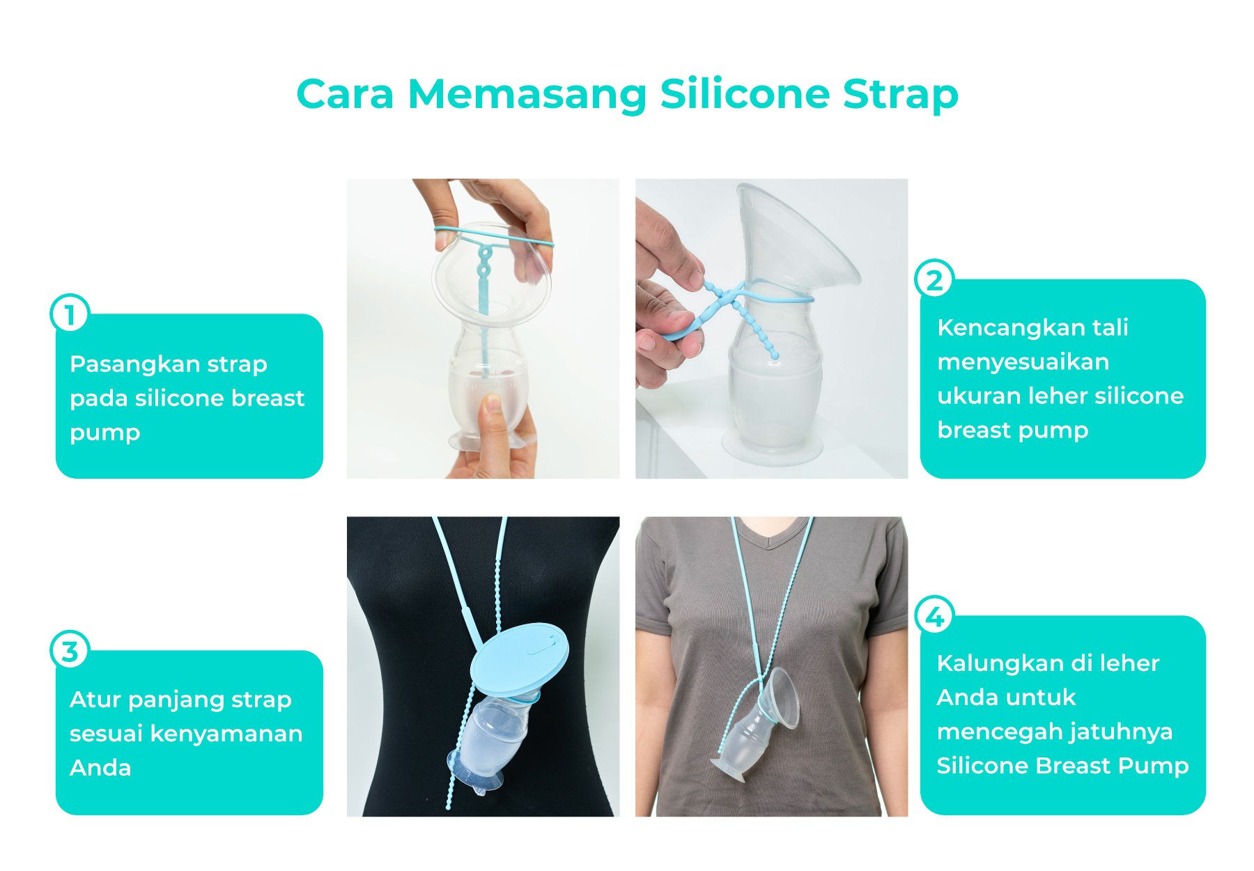 MOOIMOM Premium Silicone Breast Pump Package - Penampung ASI Silikon Premium description image