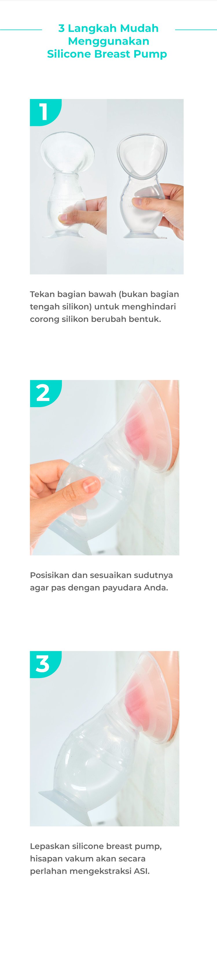 MOOIMOM Premium Silicone Breast Pump Package - Penampung ASI Silikon Premium description image