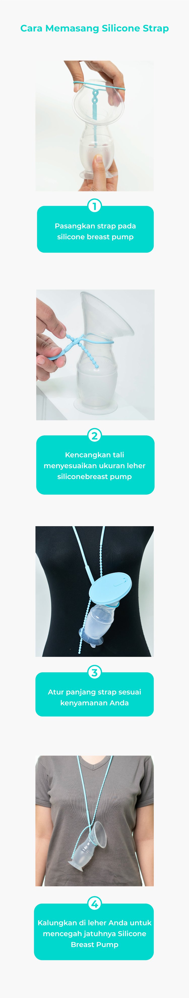 MOOIMOM Premium Silicone Breast Pump Package - Penampung ASI Silikon Premium description image