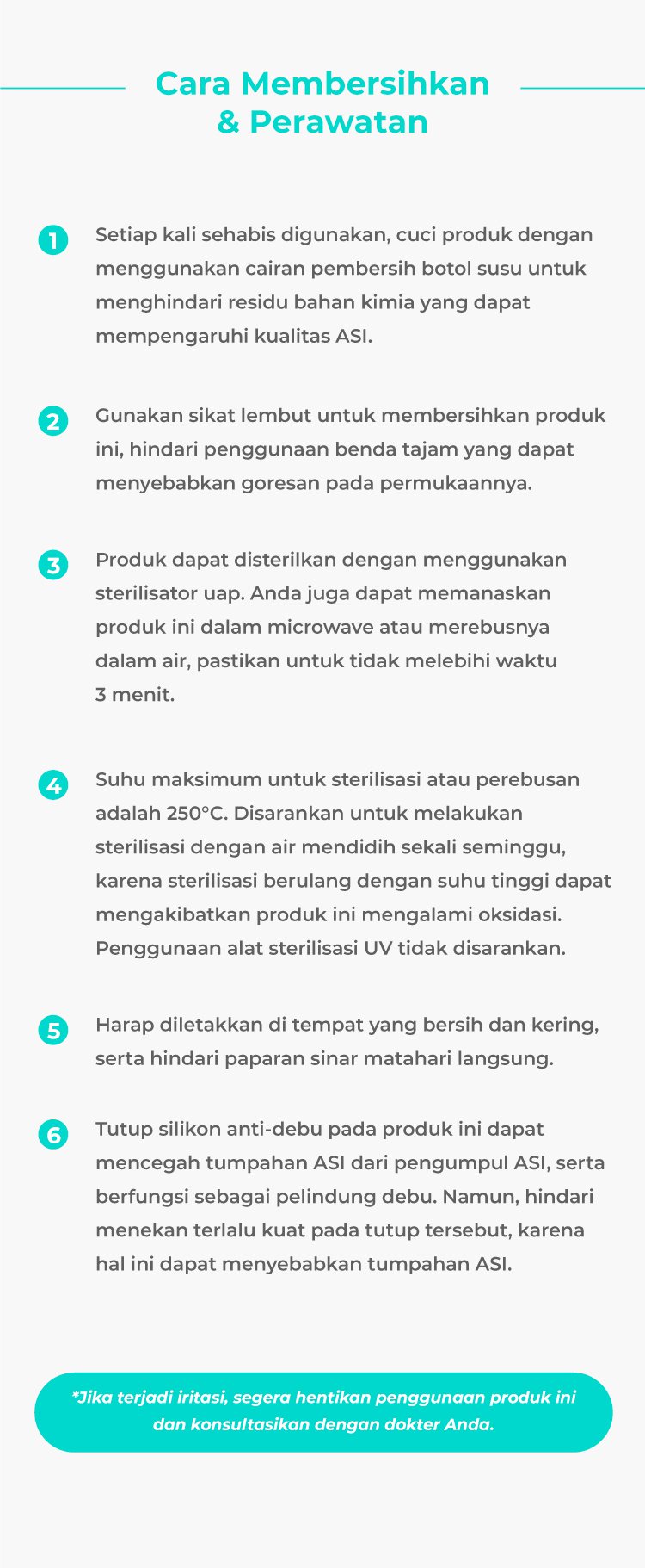 MOOIMOM Premium Silicone Breast Pump Package - Penampung ASI Silikon Premium description image