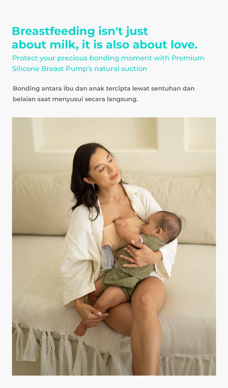 MOOIMOM Premium Silicone Breast Pump Package - Penampung ASI Silikon Premium description image