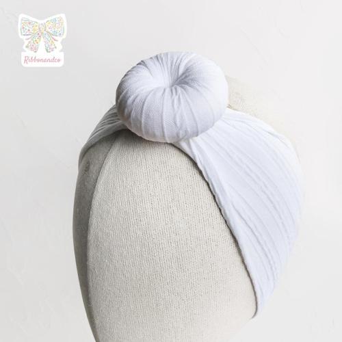 Ribbonandco Donut Headband  Variant White - Bandana Polos Bayi & Anak