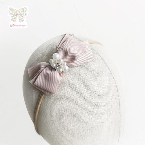 Ribbonandco Perla Medium Variant Taupe - Pita Bayi & Anak