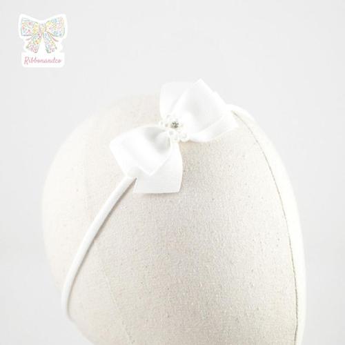 Ribbonandco Perla Medium Variant White - Pita Bayi & Anak