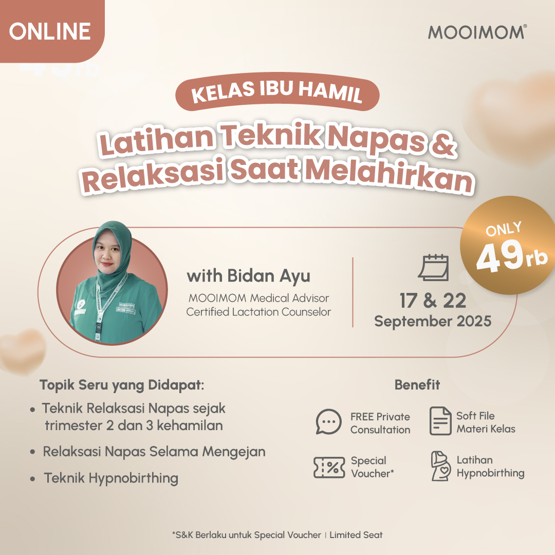 MOOIMOM Kelas Ibu Hamil 2 - Latihan Teknik Napas & Relaksasi Saat Melahirkan