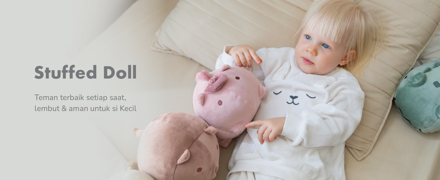 mugu CUDDLE GIFTSET - Set Perlengkapan Mainan Anak: Boneka Stuffed, Creative Book, dan Plush Toys description image