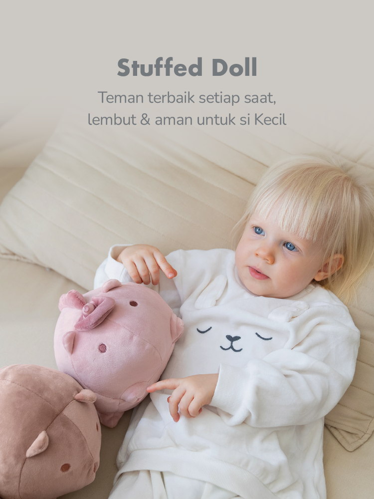 mugu CUDDLE GIFTSET - Set Perlengkapan Mainan Anak: Boneka Stuffed, Creative Book, dan Plush Toys description image