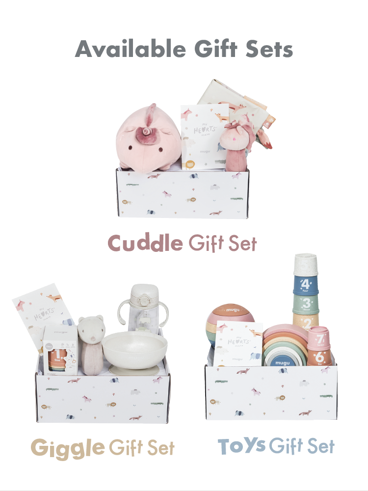 mugu CUDDLE GIFTSET - Set Perlengkapan Mainan Anak: Boneka Stuffed, Creative Book, dan Plush Toys description image