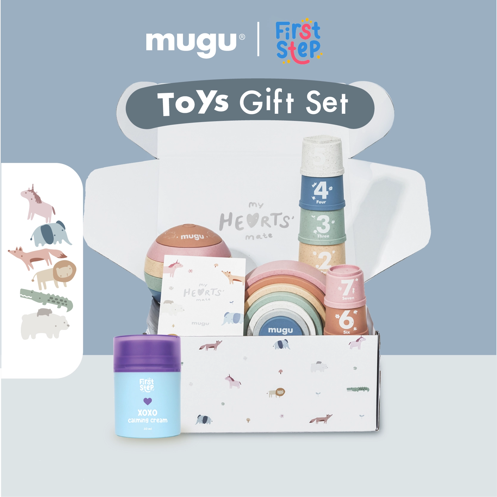 mugu GIFTSET TOYS - Mainan Susun Montessori Edukatif untuk Anak-Anak