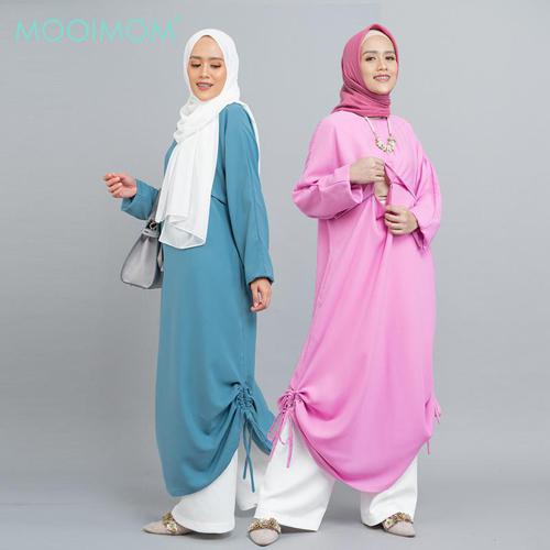 MOOIMOM Gamis Dress with drawstring - Dress Hamil Menyusui