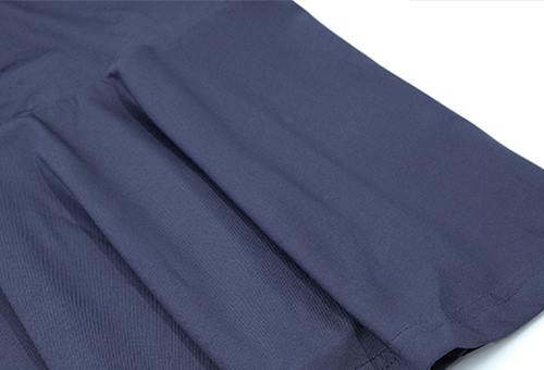 MOOIMOM Navy Sailor Collar Long Sleeves Nursing Dress - Dress Hamil Menyusui description image