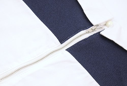 MOOIMOM Striped Vest Long - Sleeved Nursing Shirt With Collar - Baju Hamil & Menyusui description image