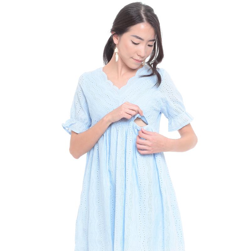 Babydoll Maternity & Nursing Dress - Dress Hamil Menyusui - Foto 9