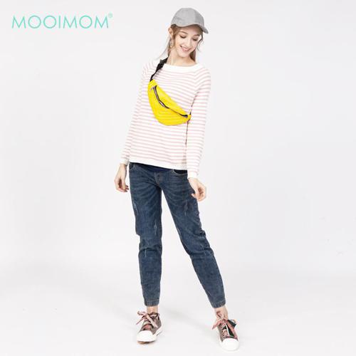 MOOIMOM Stripe Nursing T - Shirt - Baju Hamil & Menyusui image