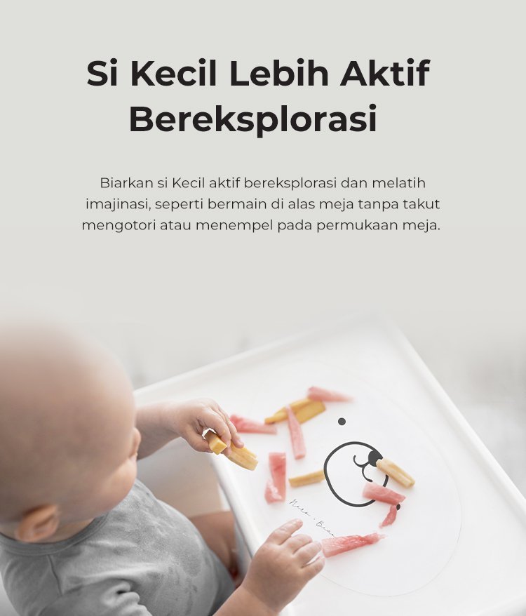 Nero Bianco Silicone Placemat - Alas Makan Anak description image