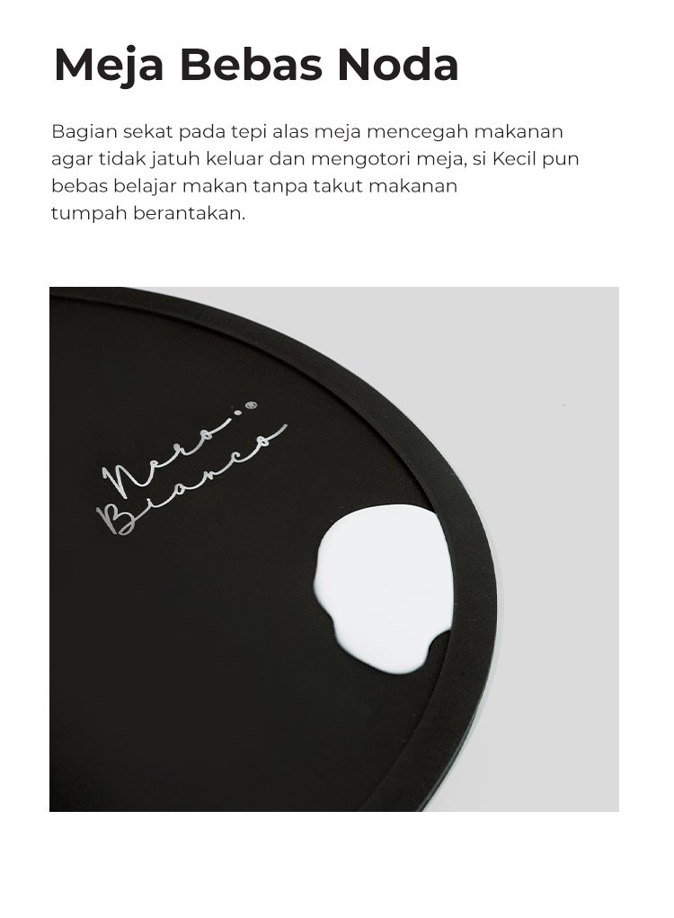 Nero Bianco Silicone Placemat - Alas Makan Anak description image