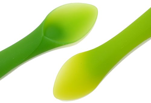 Olababy Training Spoon - 2Pk - Sendok Makan Bayi Silikon description image