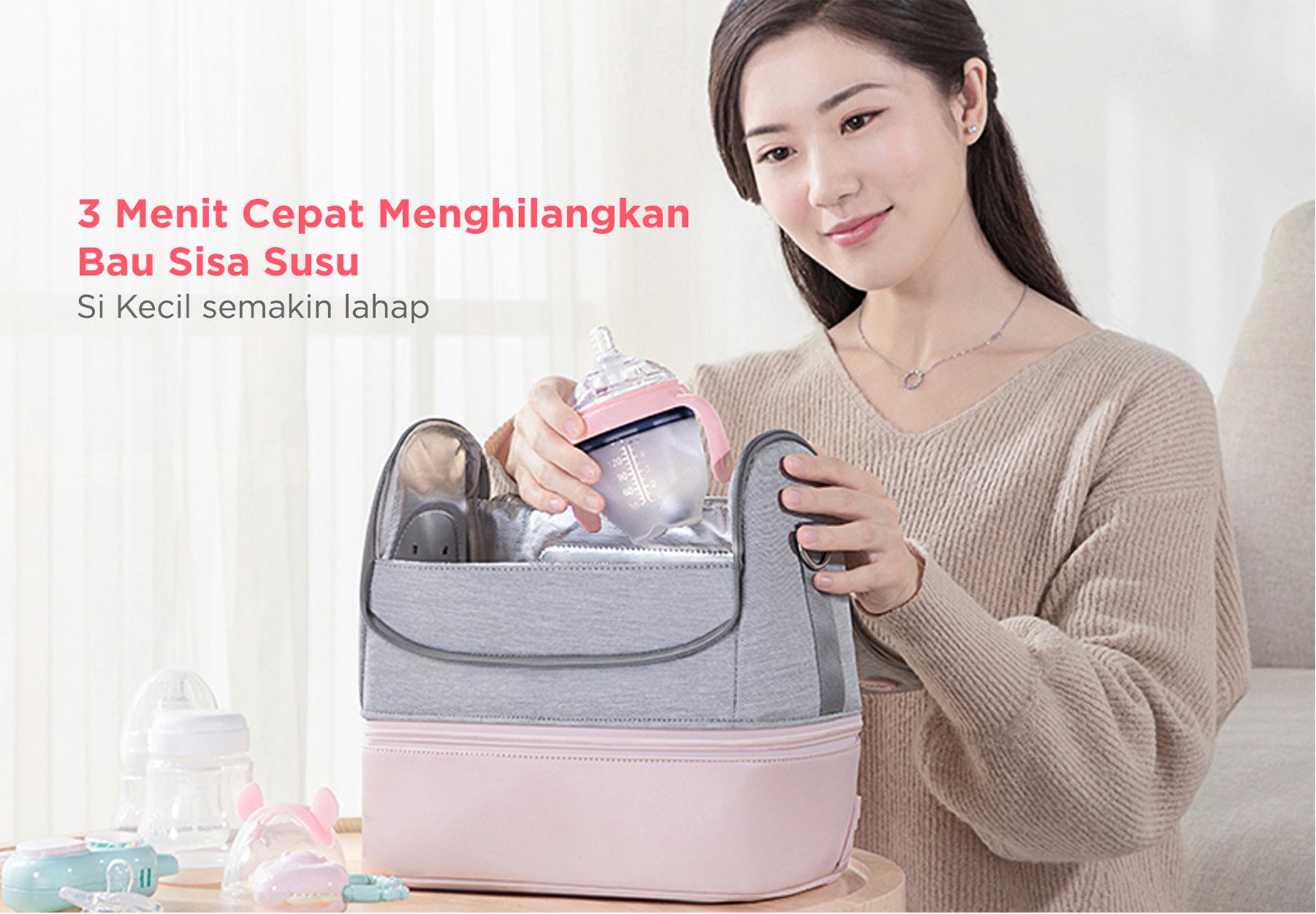 59S UVC Led Sterilizing Mommy Bag - Tas Sterilizer Portable description image