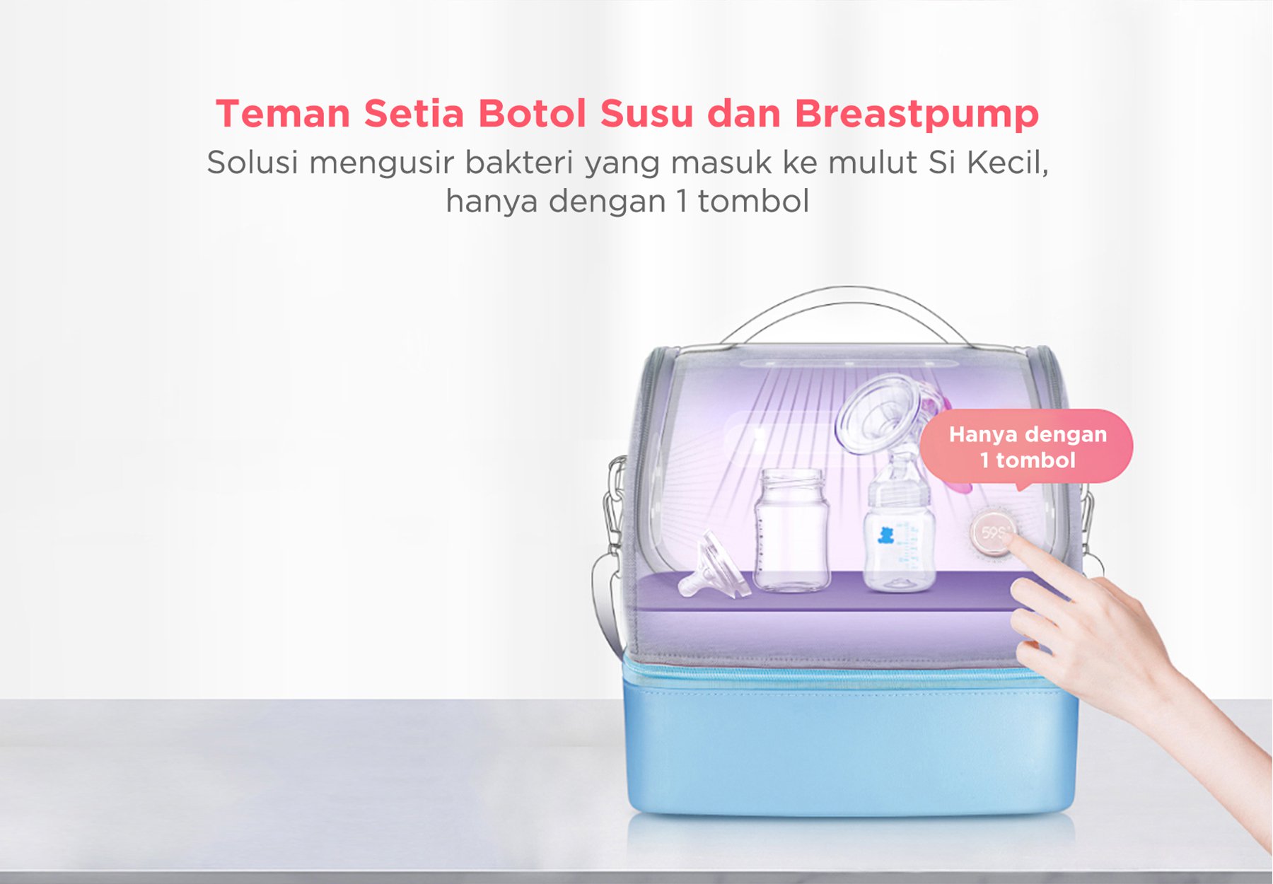 59S UVC Led Sterilizing Mommy Bag - Tas Sterilizer Portable description image