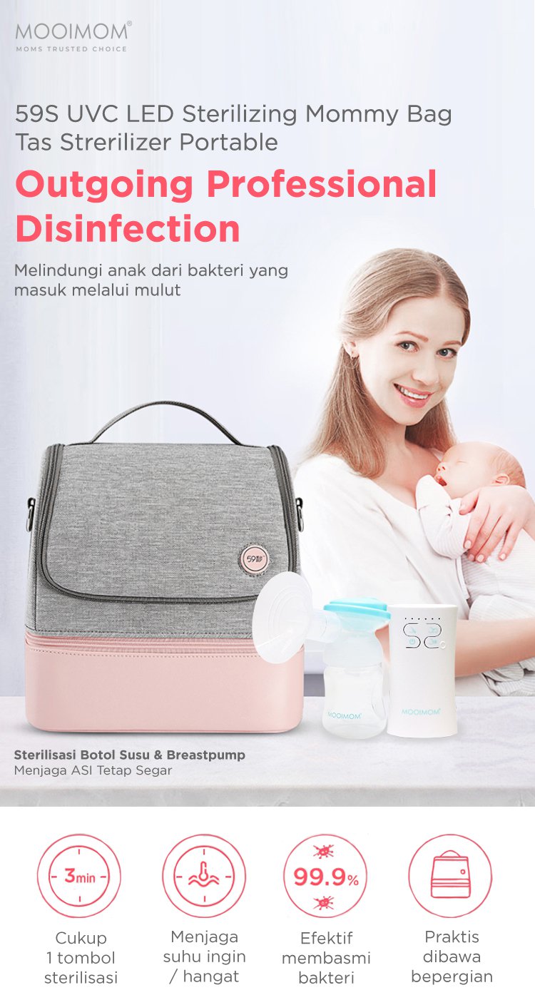 59S UVC Led Sterilizing Mommy Bag - Tas Sterilizer Portable description image