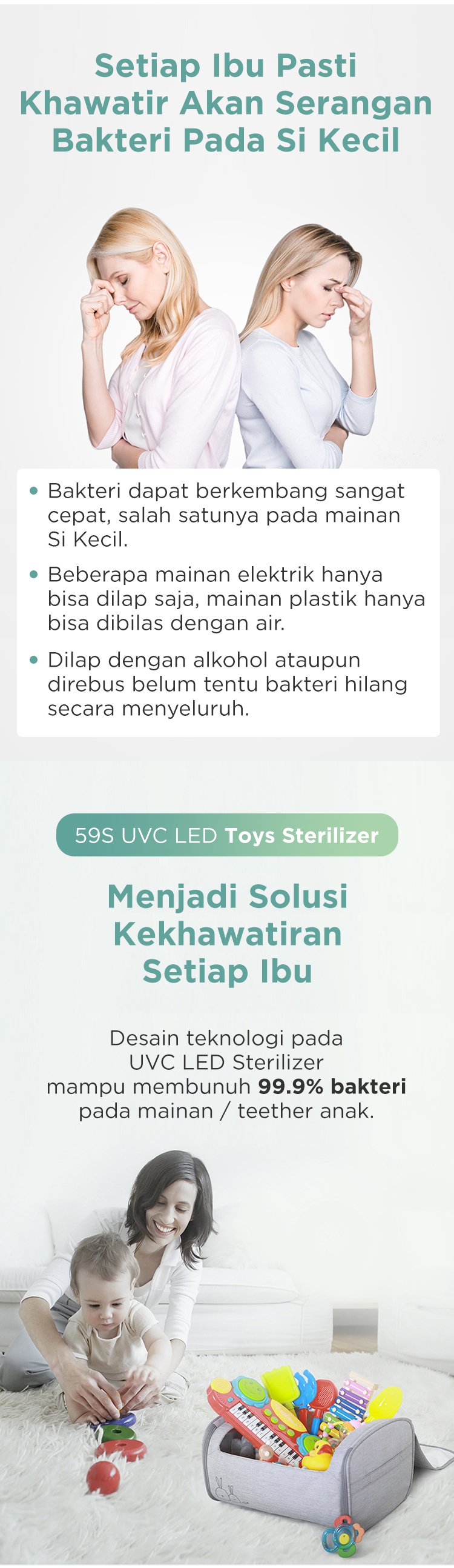 59S UVC LED Toys Sterilizer - Boks Sterilizer Portable description image