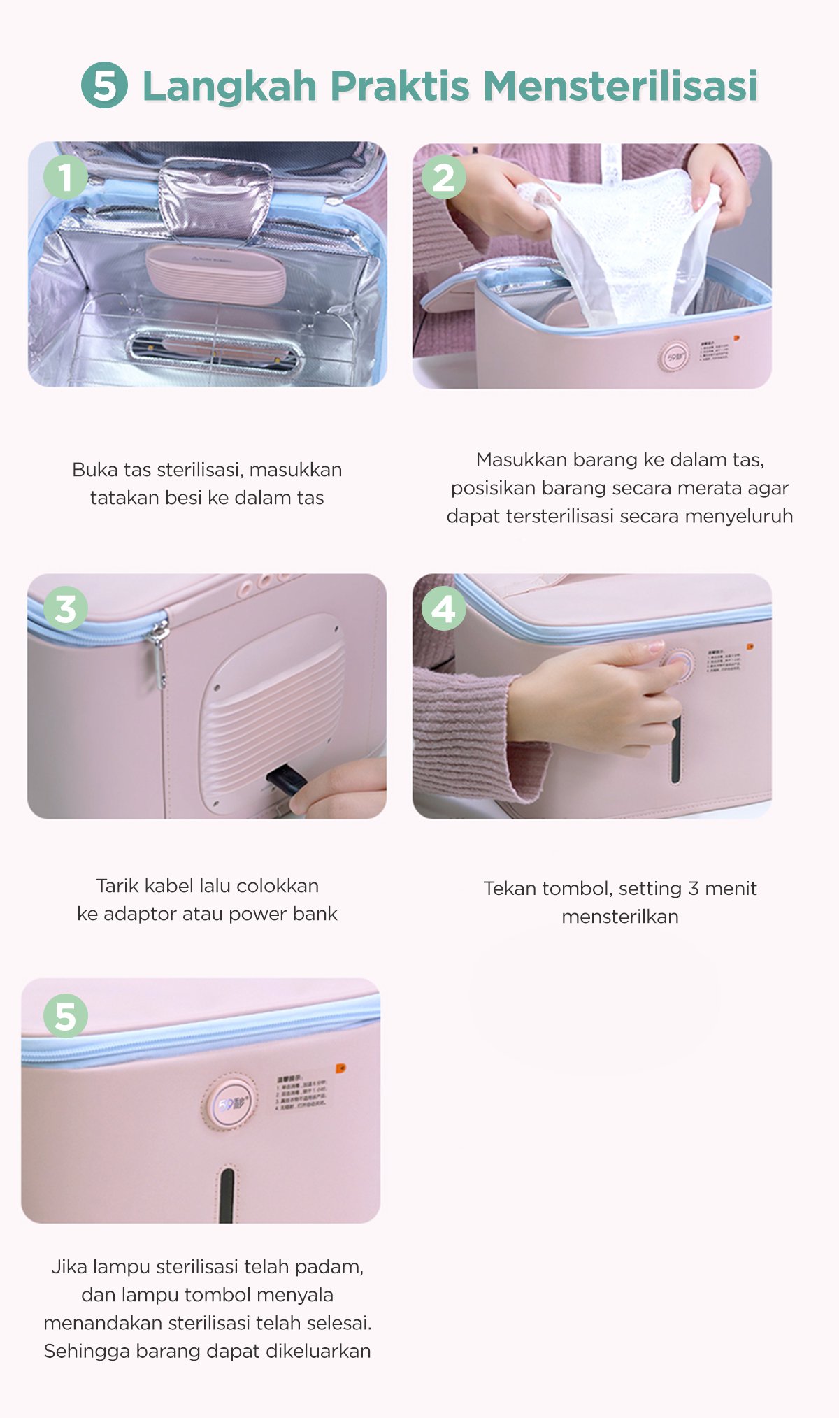 59S UVC Led Sterilizing Bag For Underwear description image