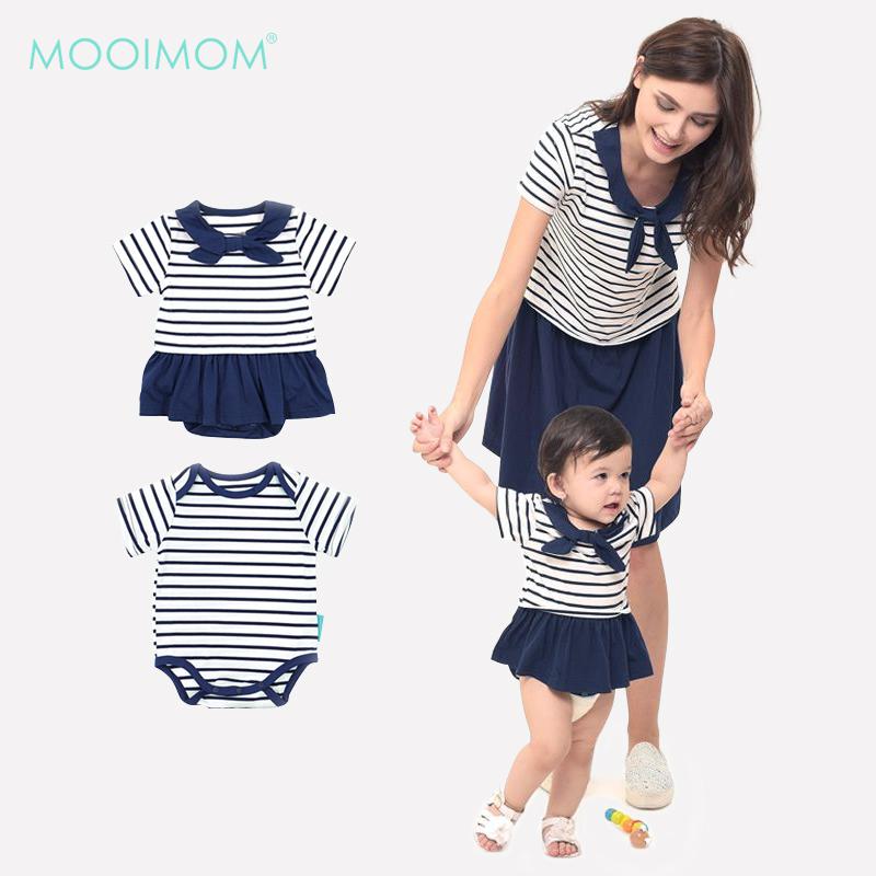 MOOIMOM Scout Look Nursing Dress Couple Set Navy Boy - Baju Couple Hamil Menyusui Ibu Anak