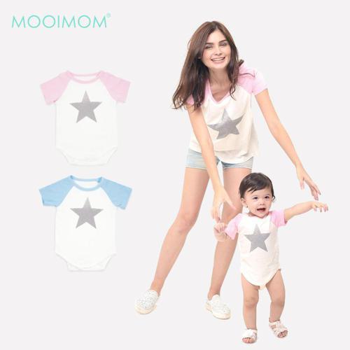 MOOIMOM Star Nursing T - Shirt Couple Set - Baju Couple Hamil Menyusui Ibu Anak