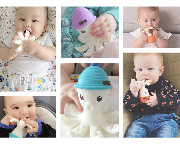 Mombella Octopus Teether Toy Doo - Gigitan Bayi Aman description image