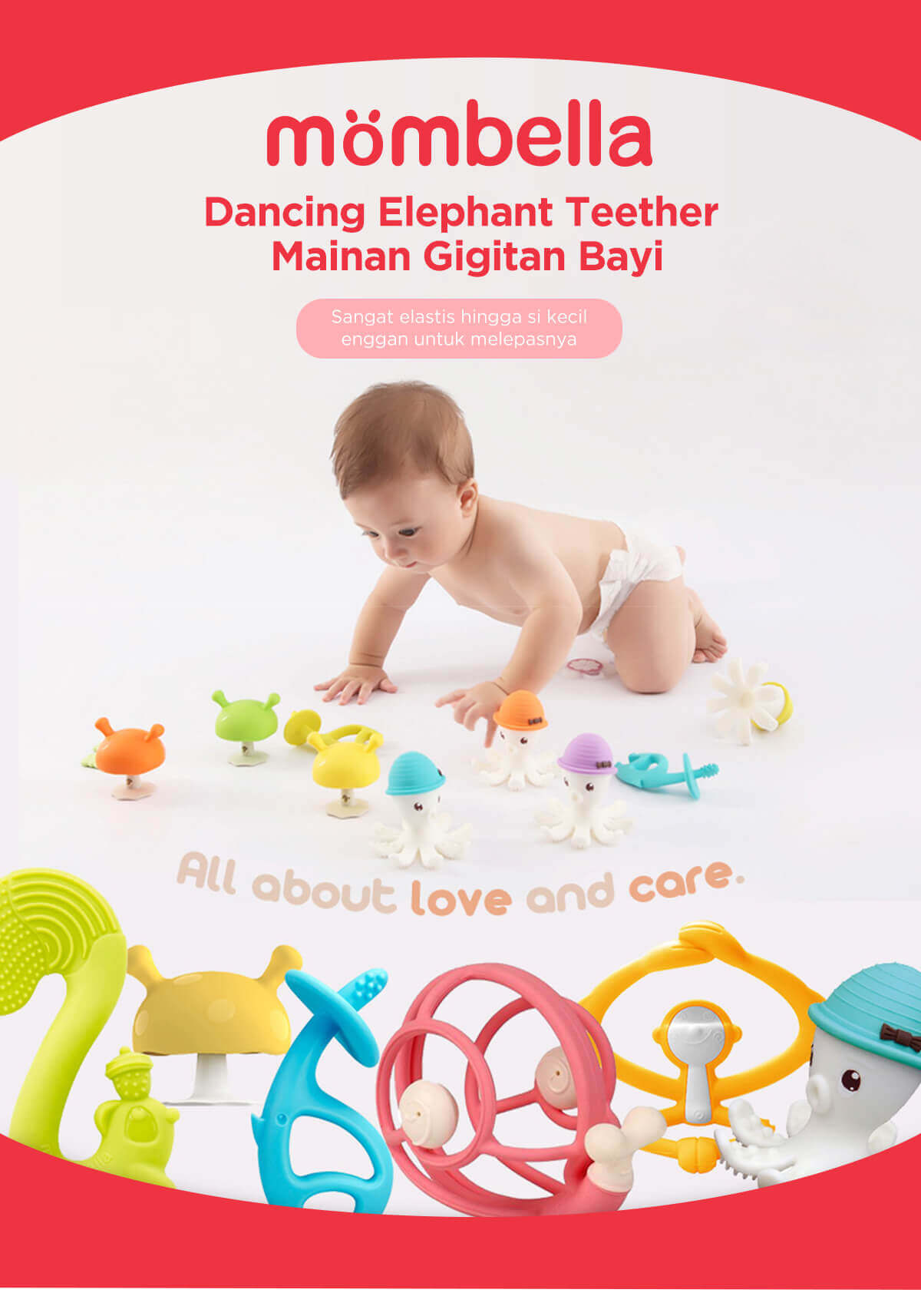 Mombella Dancing Elephant - Gigitan Bayi Aman description image