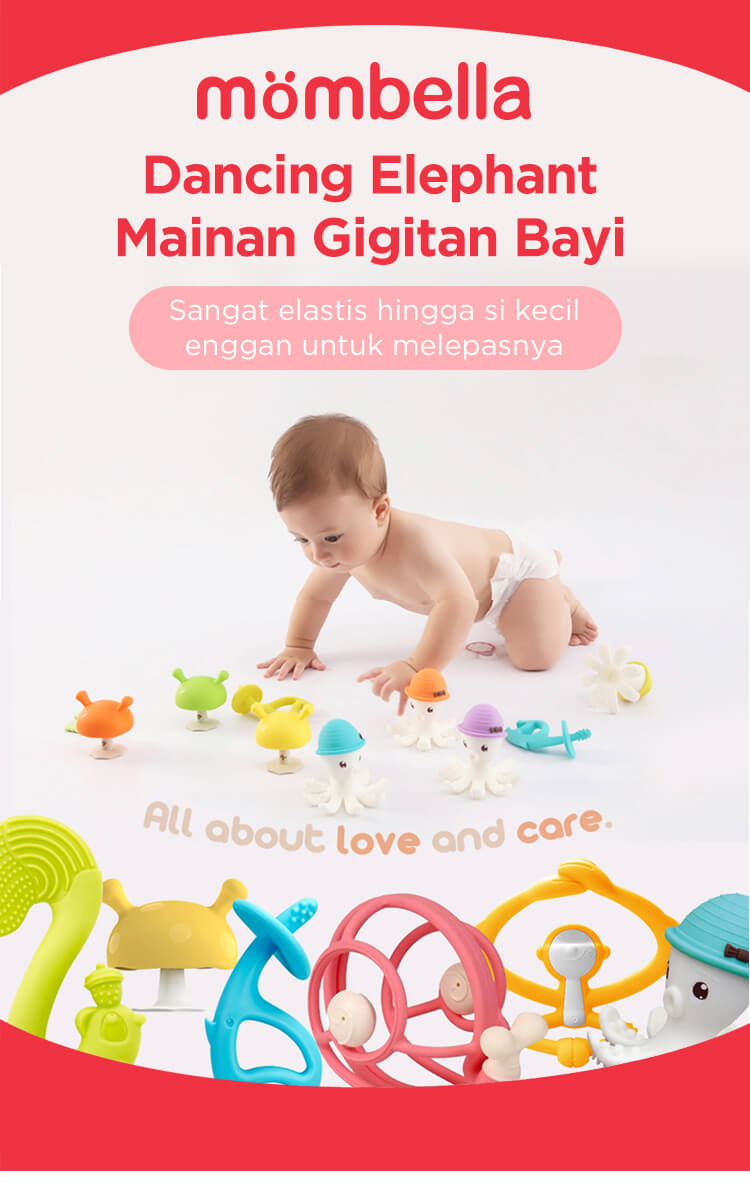 Mombella Dancing Elephant - Gigitan Bayi Aman description image