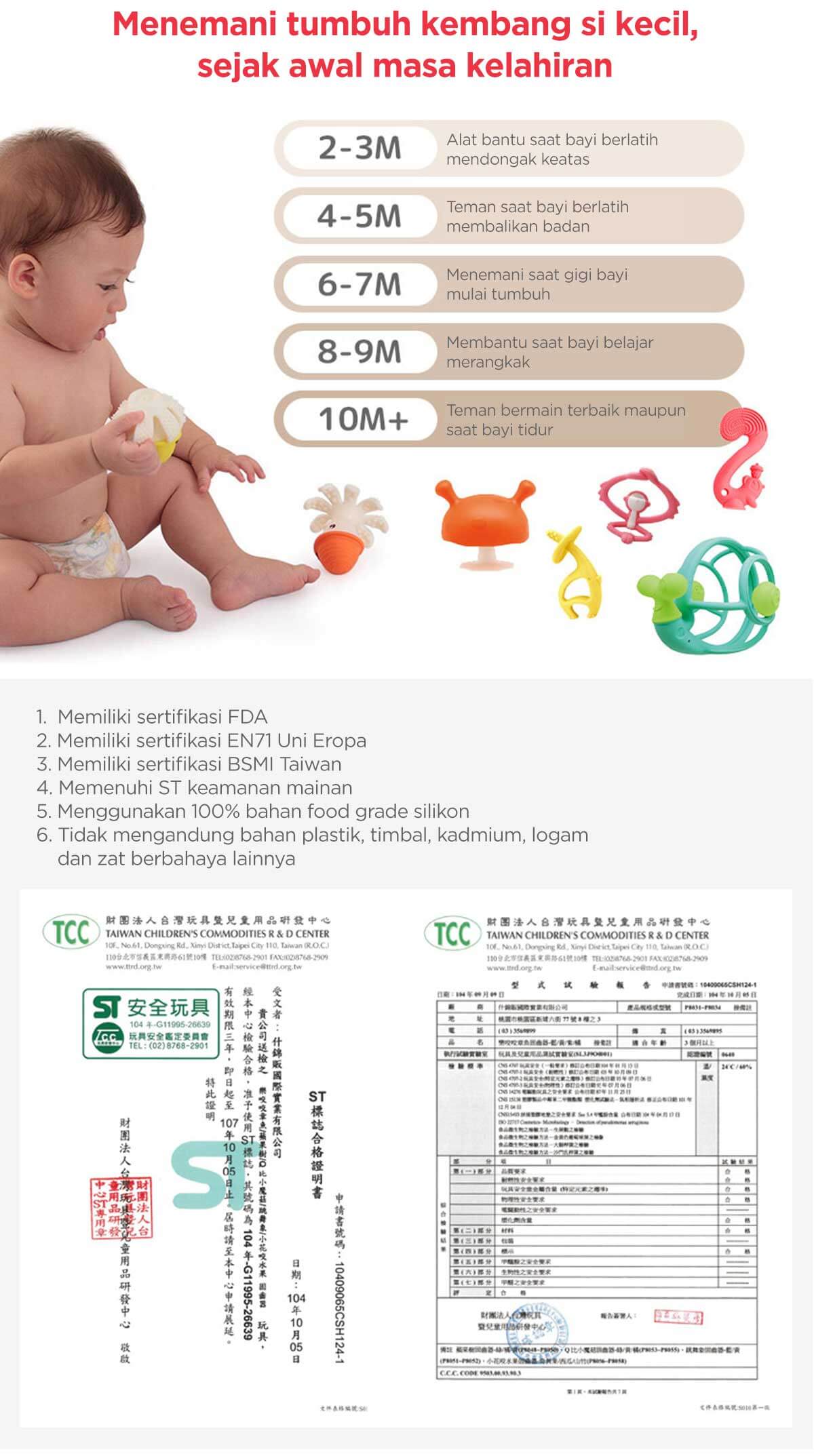 Mombella Flower Fruit Teether - Gigitan Bayi Aman description image