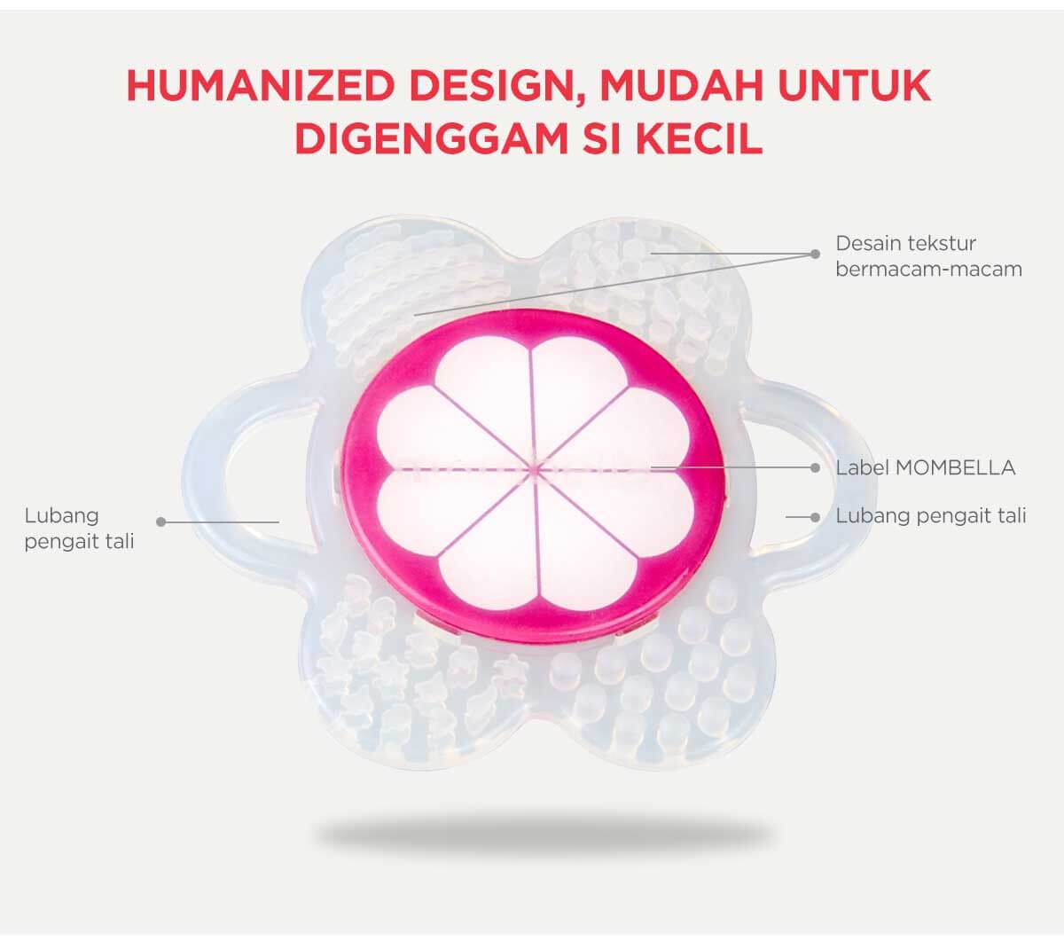 Mombella Flower Fruit Teether - Gigitan Bayi Aman description image