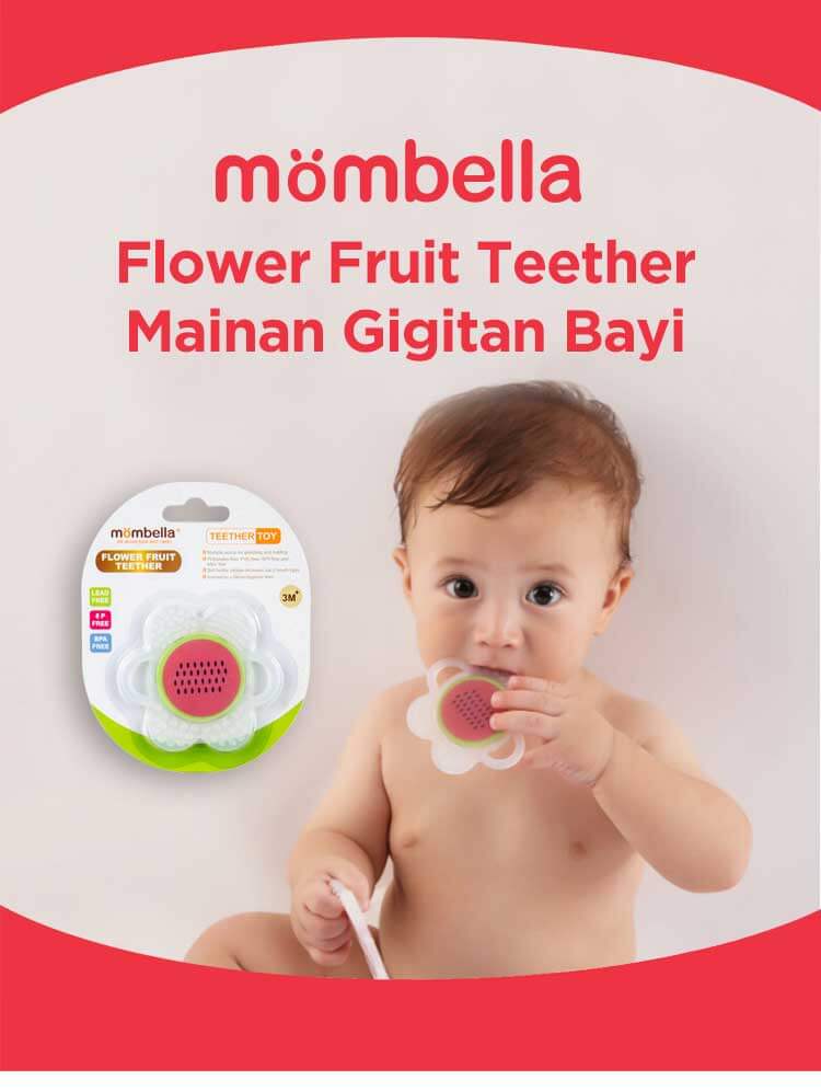 Mombella Flower Fruit Teether - Gigitan Bayi Aman description image