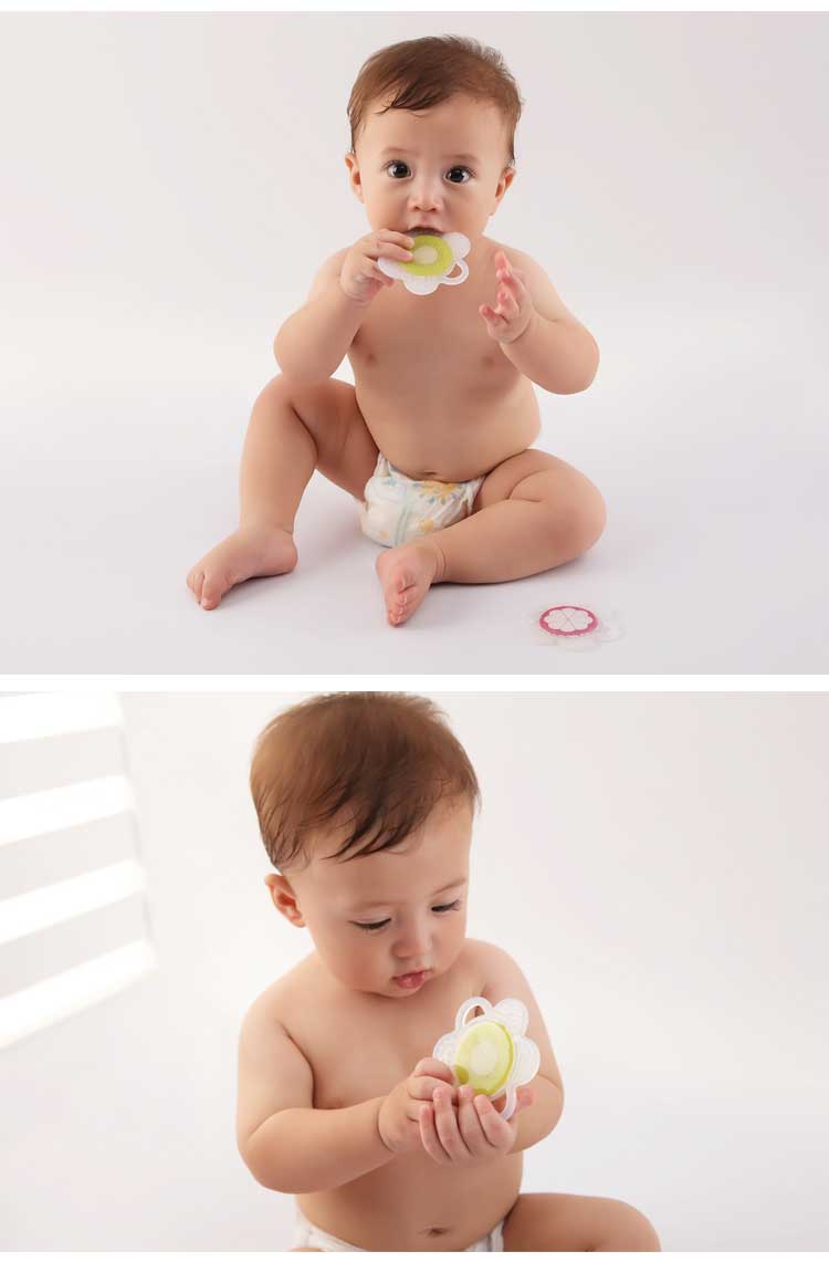 Mombella Flower Fruit Teether - Gigitan Bayi Aman description image