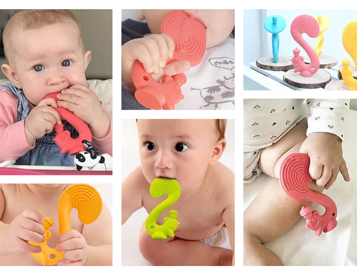 Mombella Squirrel Teether Toy Doo - Gigitan Bayi Aman description image