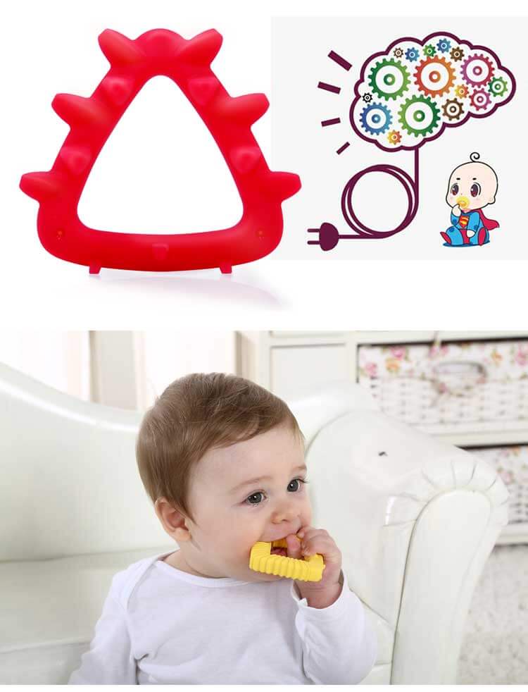 Mombella Educational Geometry Sensory Teether Toy Set Lion - Gigitan Bayi Aman description image