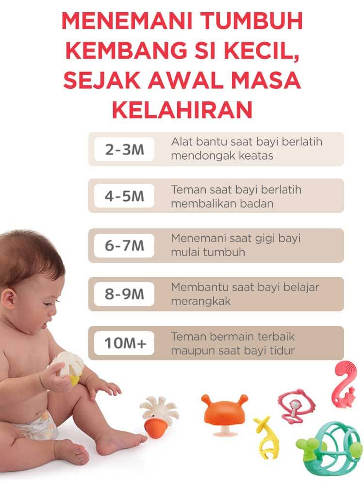 Mombella Within Arms Reach - Gantungan Empeng Teether Mainan Bayi description image