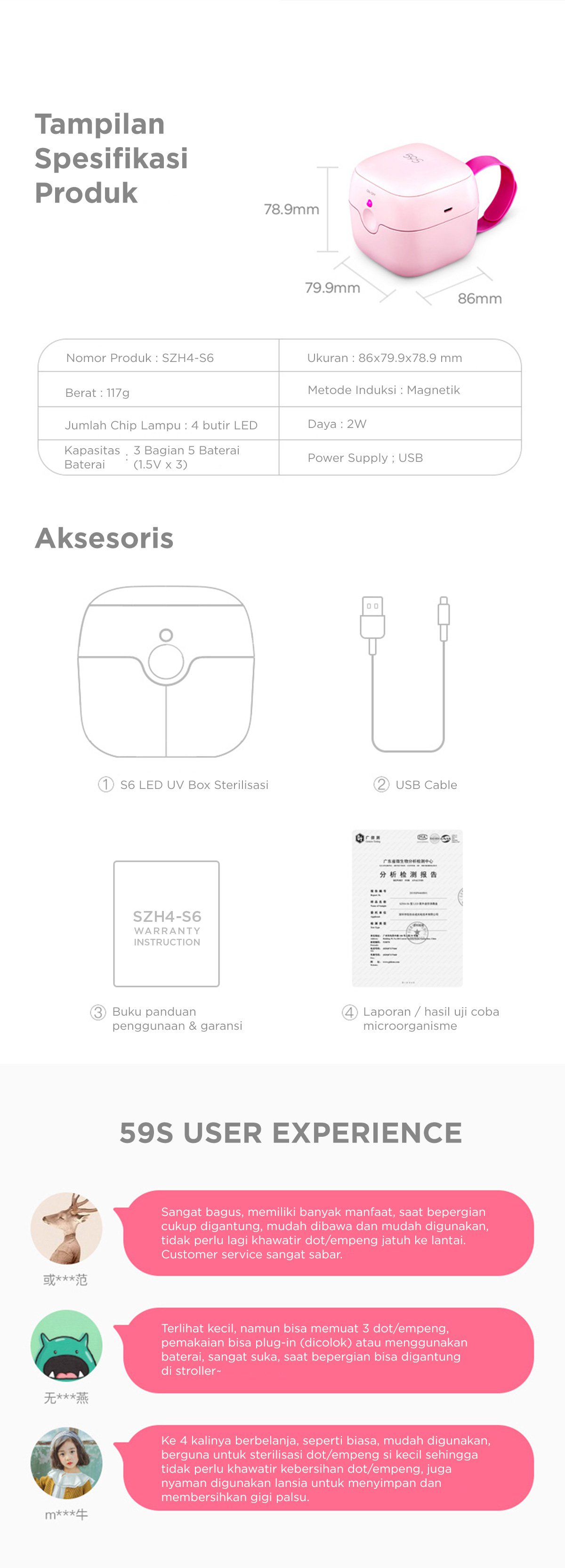 59S UVC Led Mini Sterilizing Box - Boks Sterilizer Mini description image