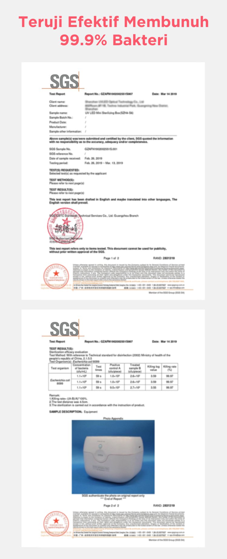 59S UVC Led Mini Sterilizing Box - Boks Sterilizer Mini description image