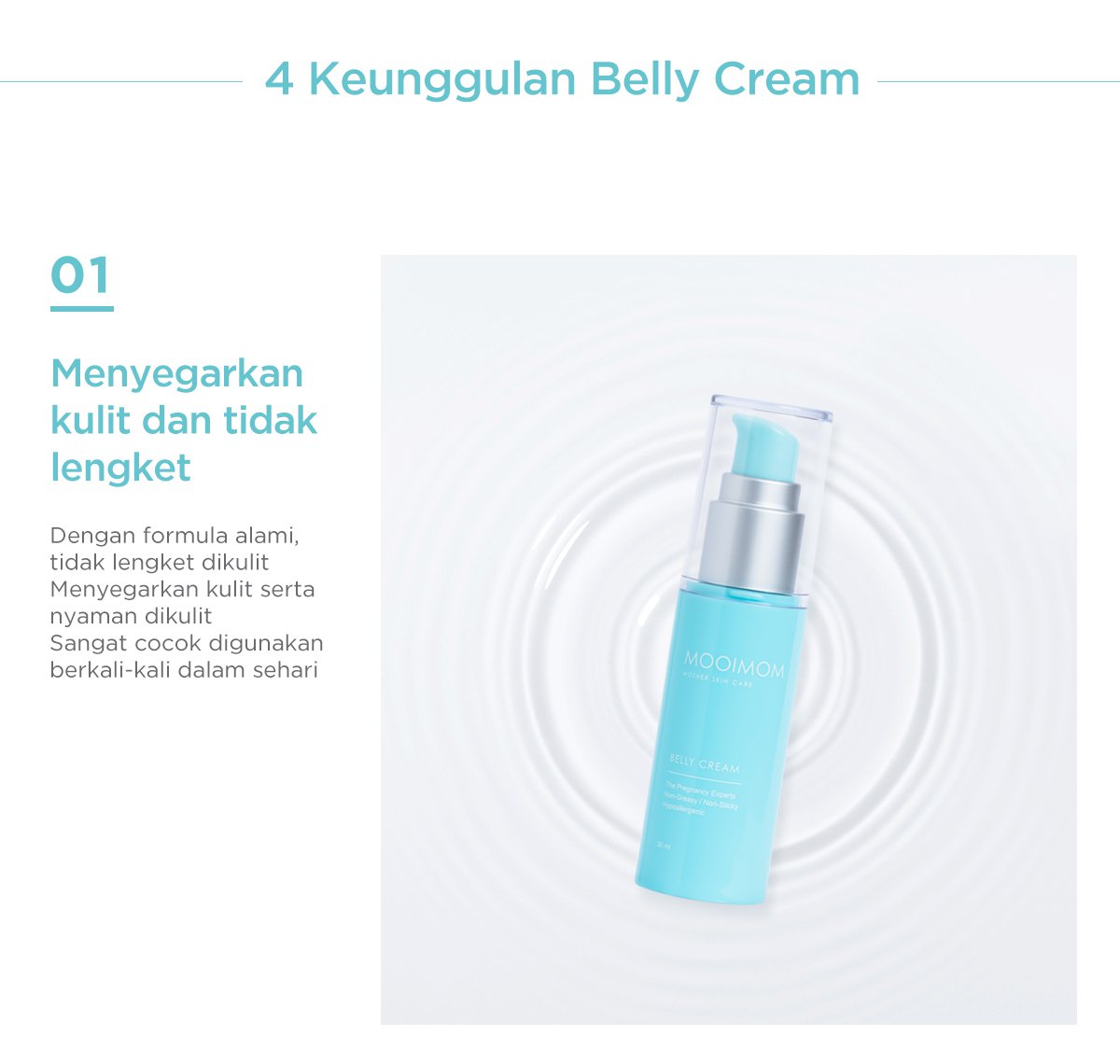 MOOIMOM Belly Cream 10ml - Krim Anti Stretch Mark description image