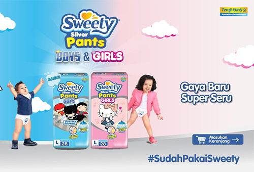 Sweety Silver Pants (M30 GIRL) - Popok Sekali Pakai description image