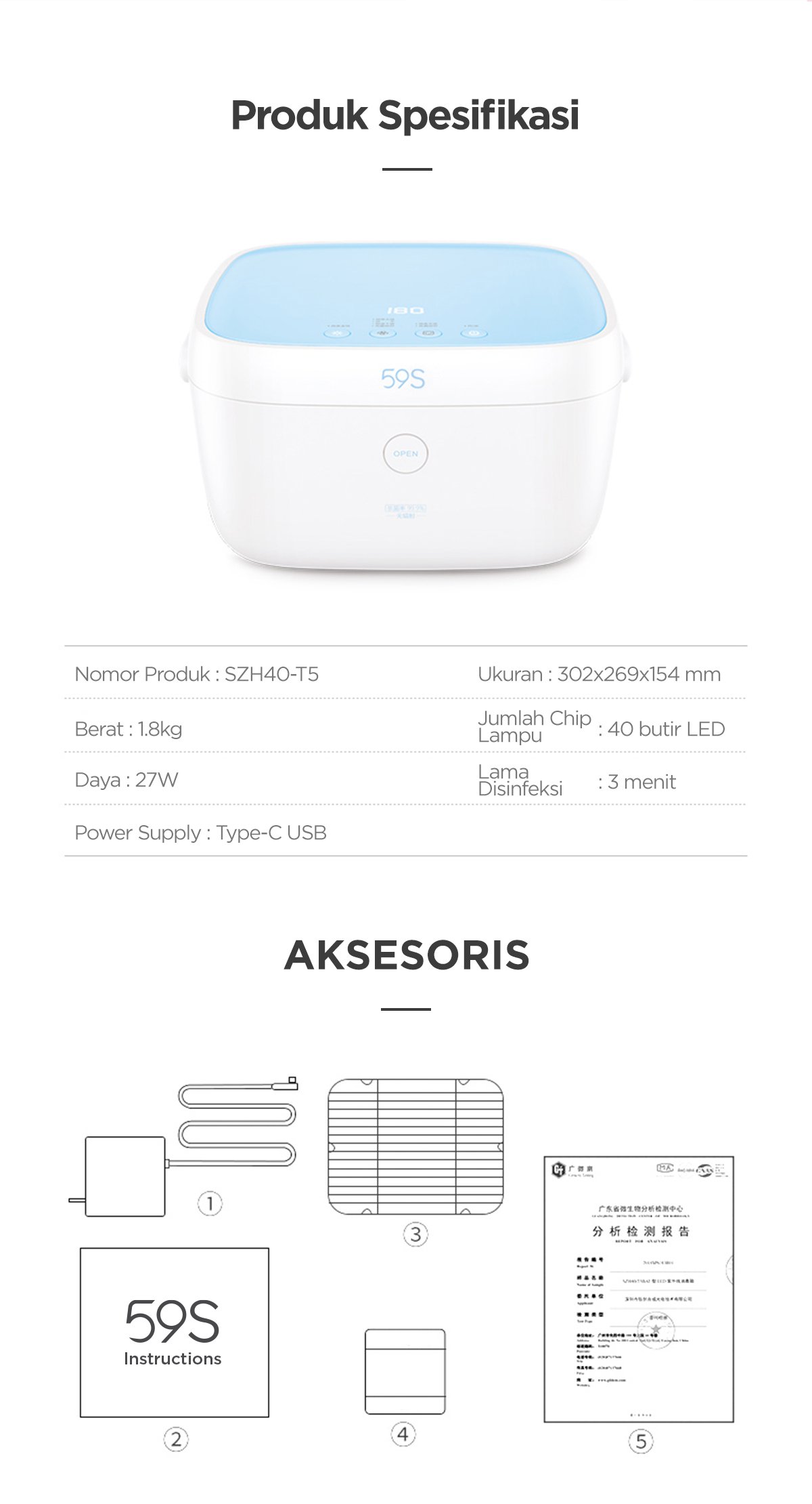 59S UVC Led Milk Bottle Sterilizing Box - UV Sterilizer Box description image