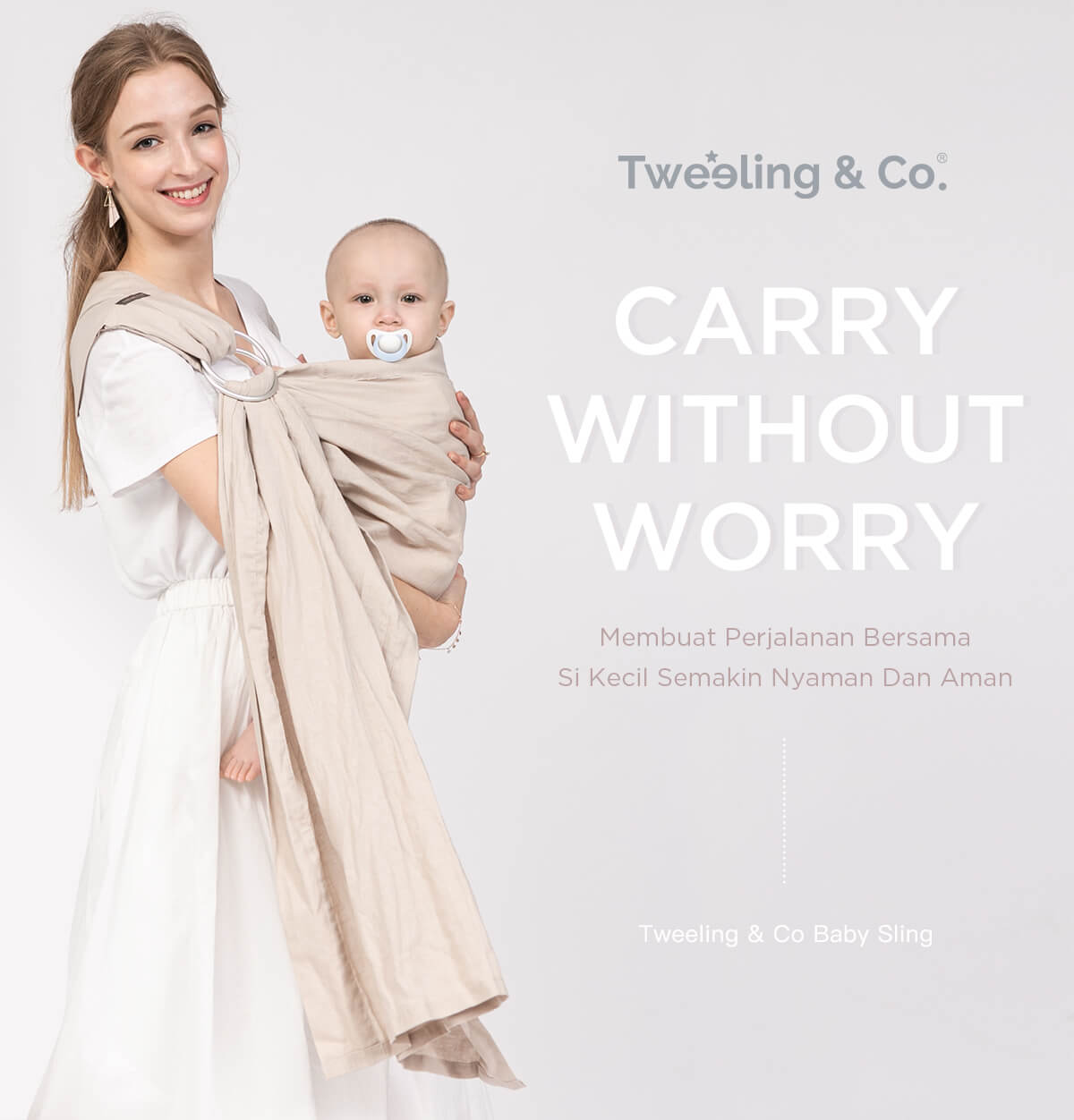 Tweeling & Co. Baby Sling - Gendongan Bayi Kain description image