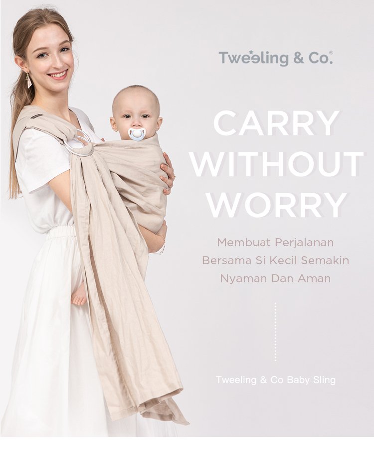 Tweeling & Co. Baby Sling - Gendongan Bayi Kain description image