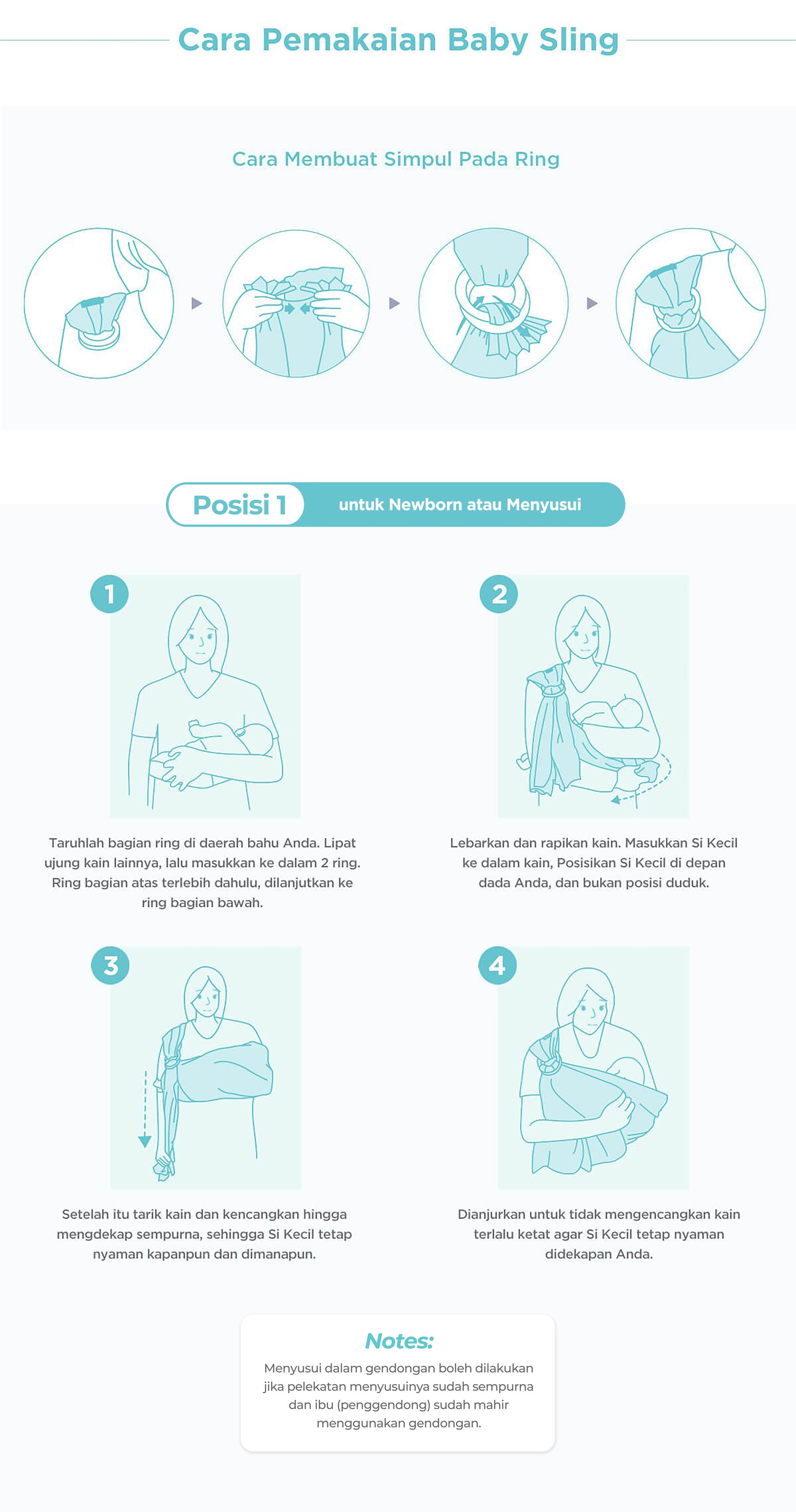 Tweeling & Co. Baby Sling - Gendongan Bayi Kain description image