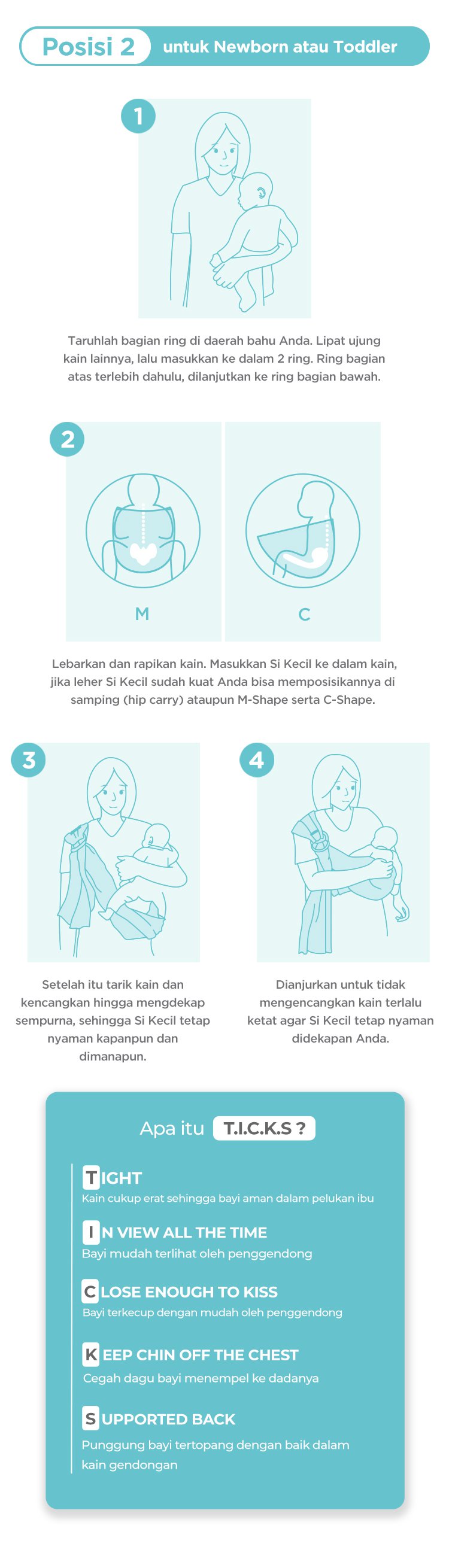 Tweeling & Co. Baby Sling - Gendongan Bayi Kain description image